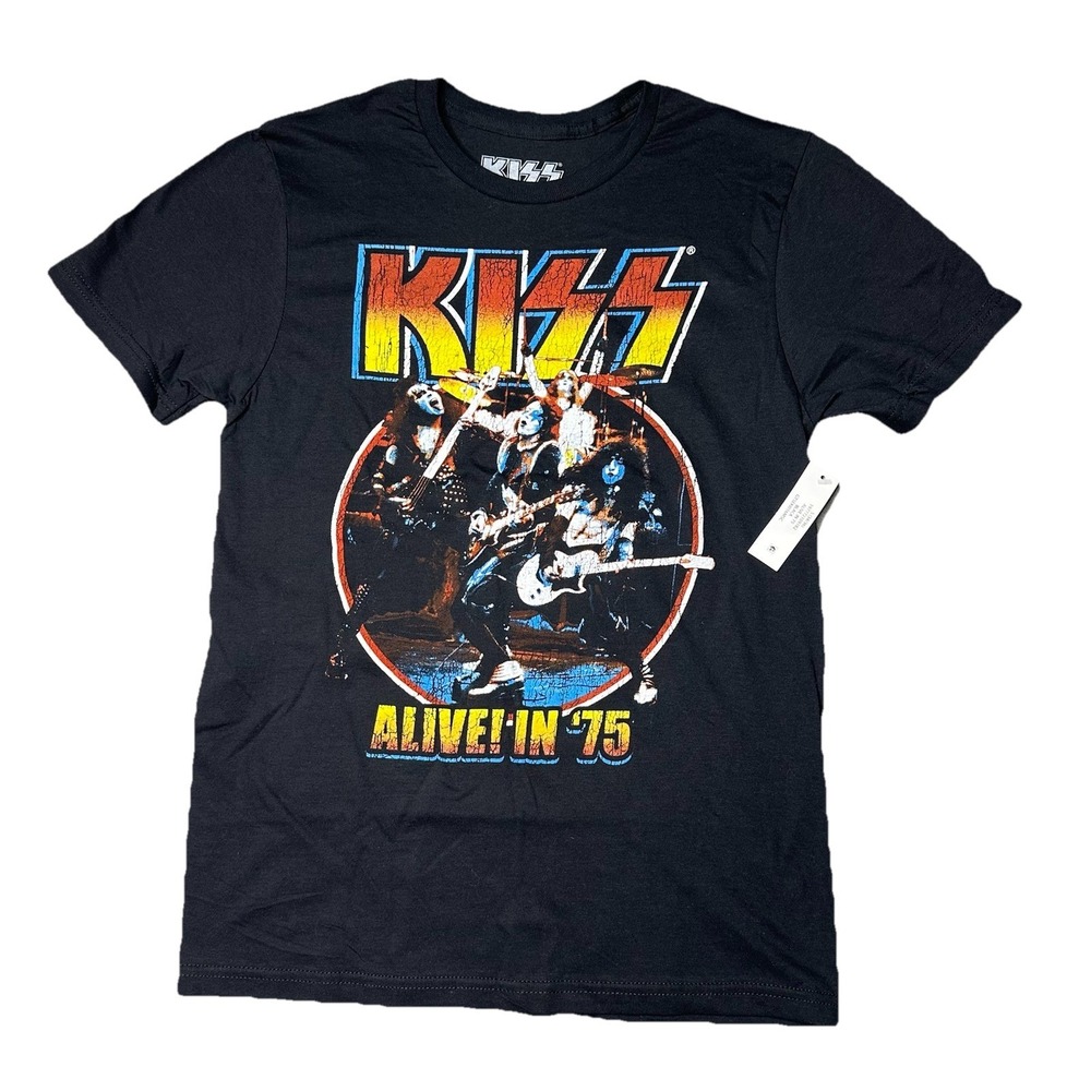 Men's KISS‎ Alive In 75 Graphic Crew Neck T-Shirt Tee Medium S 34/36 NEW NWT